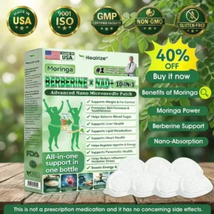 🇺🇸 𝐎𝐟𝐟𝐢𝐜𝐢𝐚𝐥 𝐔𝐒 𝐒𝐭𝐨𝐫𝐞 | 🧑‍⚕️🩺 𝐇𝐞𝐚𝐥𝐫𝐢𝐳𝐞® Moringa · Berberine × NAD+ 𝟏𝟎-𝐢𝐧-𝟏 𝐀𝐝𝐯𝐚𝐧𝐜𝐞𝐝 𝐍𝐚𝐧𝐨 𝐌𝐢𝐜𝐫𝐨𝐧𝐞𝐞𝐝𝐥𝐞 𝐏𝐚𝐭𝐜𝐡 🔥🔥
