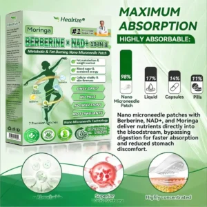 𝗢𝗳𝗳𝗶𝗰𝗶𝗮𝗹 𝗦𝘁𝗼𝗿𝗲 | ⏳ Healrize®𝑴𝒐𝒓𝒊𝒏𝒈𝗮 · 𝗕𝗲𝗿𝗯𝗲𝗿𝙞𝙣𝙚 × 𝙉𝘼𝐃+ 𝟏𝟎-𝐢𝐧-𝟏 𝗔𝗱𝘃𝗮𝗻𝗰𝙚𝙙 𝙉𝙖𝙣𝙤 𝙈𝙞𝙘𝙧𝙤𝙣𝙚𝙚𝐝𝐥𝐞 𝐏𝐚𝐭𝙘𝙝 (𝐉𝐮𝐬𝐭 𝐨𝐧𝐜𝐞 𝐚 𝐝𝐚𝐲, 𝐯𝐢𝐬𝐢𝐛𝐥𝐞 𝐜𝐡𝐚𝐧𝐠𝐞𝐬 𝐢𝐧 𝟕 𝐝𝐚𝐲𝐬）