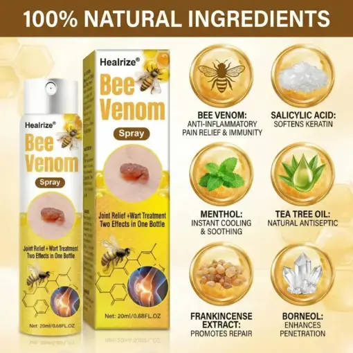 Healrize® Bee Venom Spray Joint Relief Wart Treatment, Two Effects in One Bottle