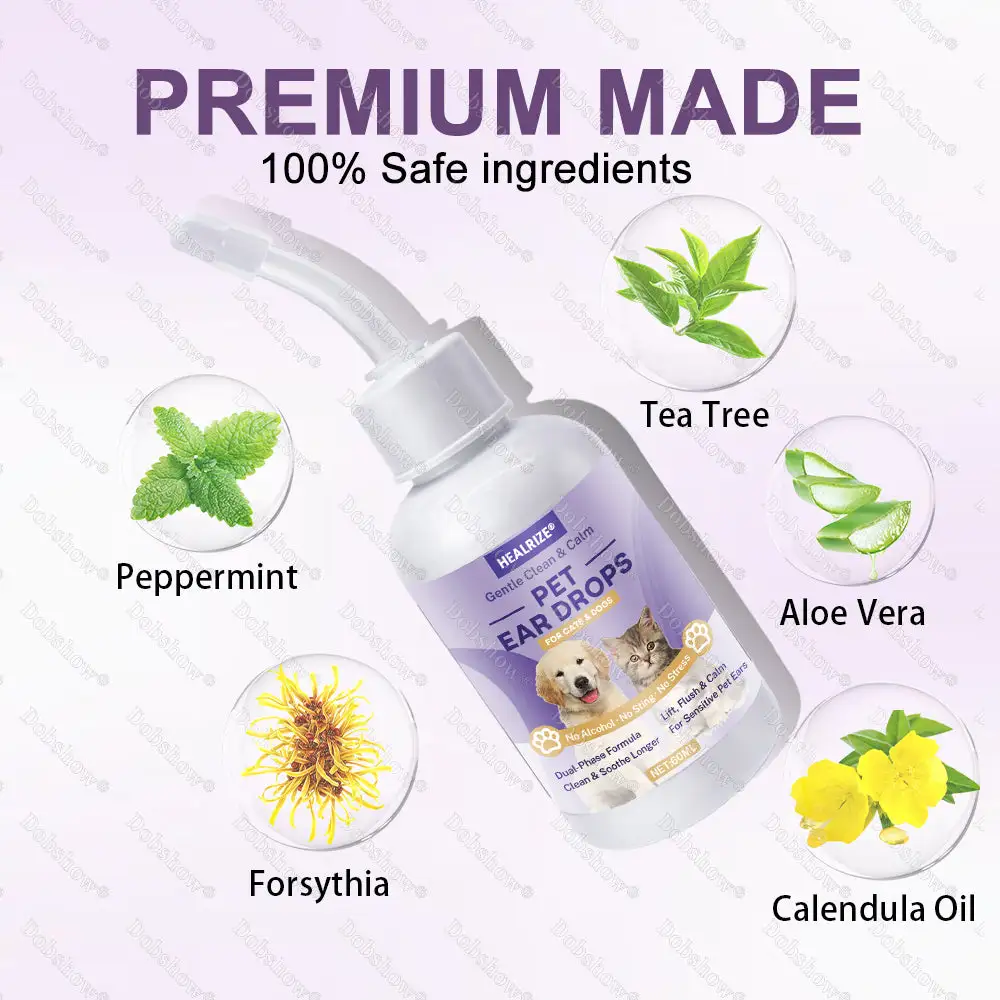 Healrize® Gentle Clean & Calm Pet Ear Drops