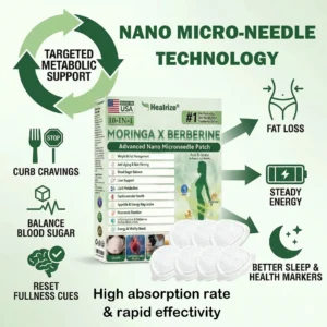 Healrize® MORINGA,BERBERINE & NDA+NMN Advanced Nano Microneedle Patch