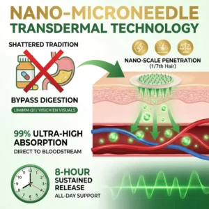 Healrize® MORINGA,BERBERINE & NDA+NMN Advanced Nano Microneedle Patch