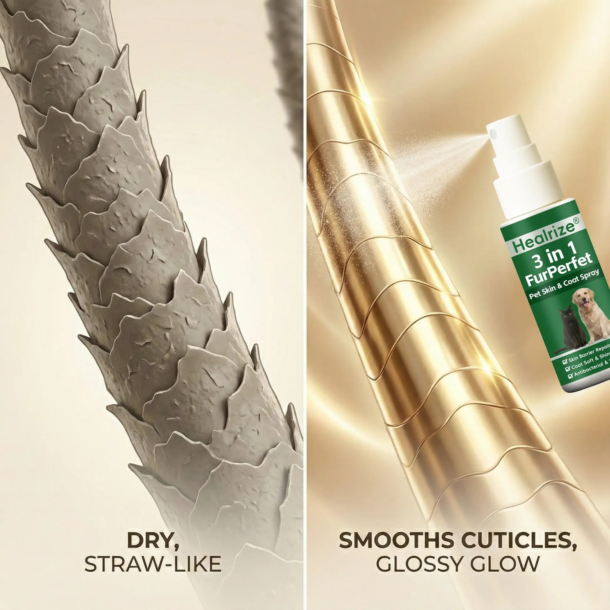 🎉New Year Sale | Healrize® 3 in 1 FurPerfect Pet Skin & Coat Spray🌿