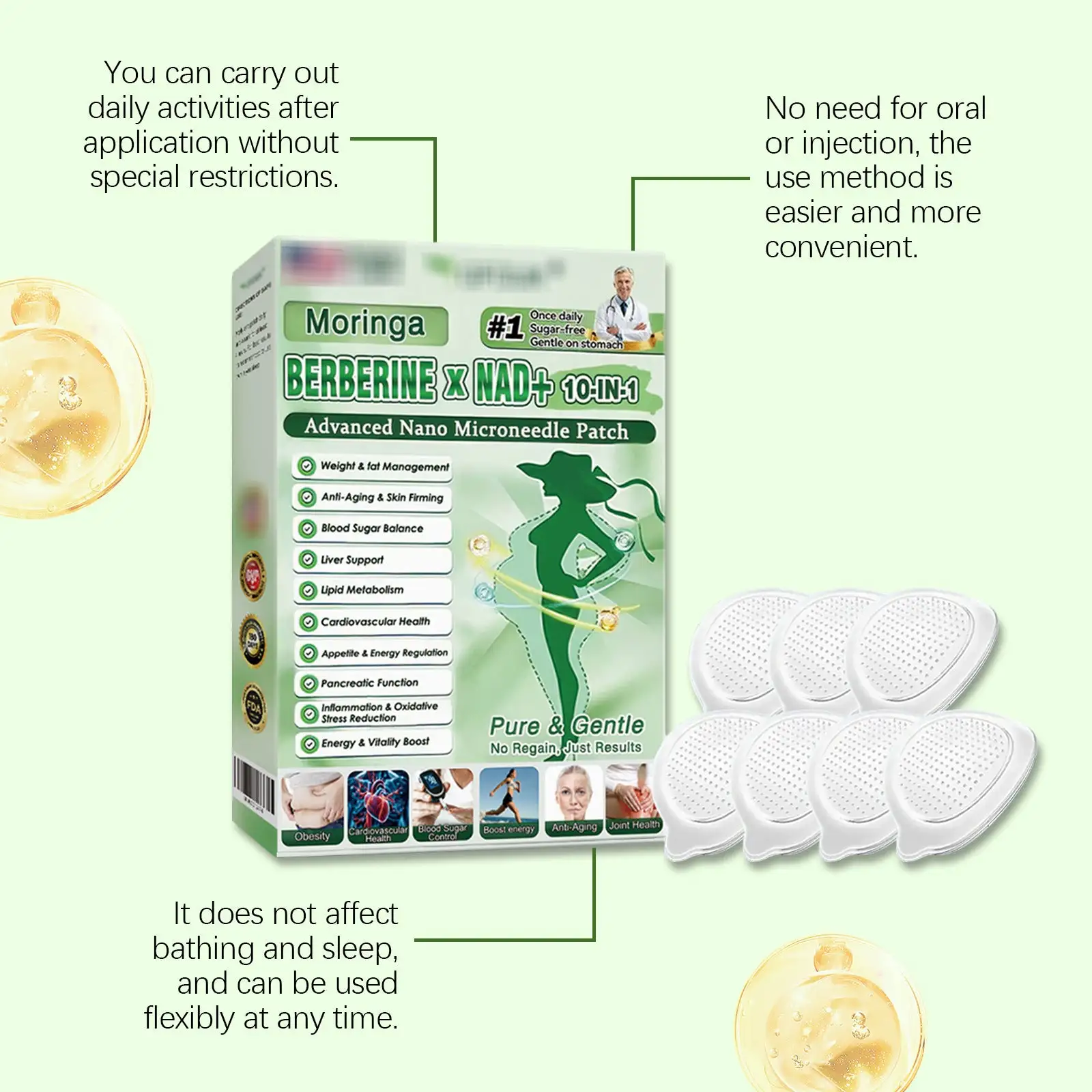 Healrize Moringa 10-in-1 Advanced Nano Microdarts Patch