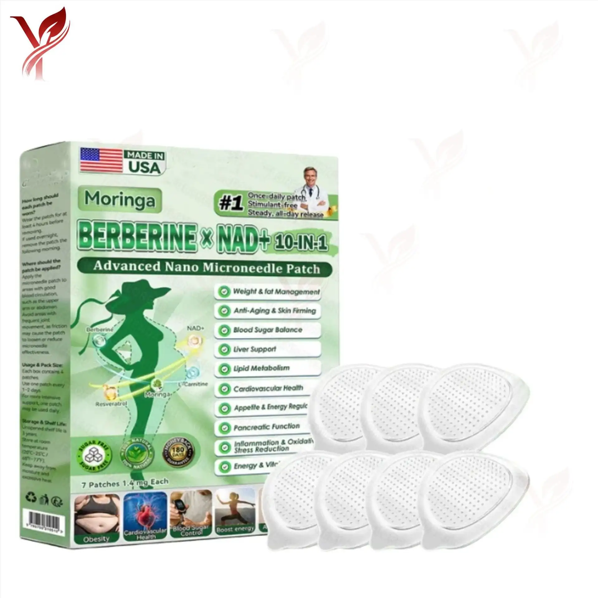 Healrize Moringa 10-in-1 Advanced Nano Microdarts Patch