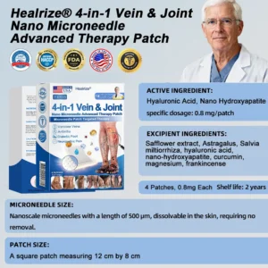 Healrize® 🛒4-in-1 Vein & Joint Nano Microneedle Advanced Therapy Patch🔥Instant Relief, Long-Term Results