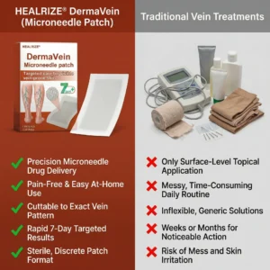 Healrize® DermaVein Microneedle Patch-𝘝𝘪𝘴𝘪𝘣𝘭𝘦 𝘝𝘦𝘪𝘯 𝘙𝘦𝘥𝘶𝘤𝘵𝘪𝘰𝘯 𝘚𝘺𝘴𝘵𝘦𝘮🔥