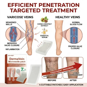 Healrize® DermaVein Microneedle Patch-𝘝𝘪𝘴𝘪𝘣𝘭𝘦 𝘝𝘦𝘪𝘯 𝘙𝘦𝘥𝘶𝘤𝘵𝘪𝘰𝘯 𝘚𝘺𝘴𝘵𝘦𝘮🔥