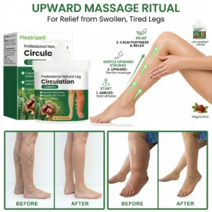 Healrize®🍃 Professional Natural Leg Circulation Cream——Targeted Relief for Swelling, Puffiness & Heavy Legs