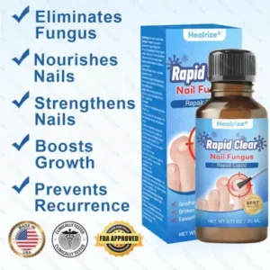 Healrize®Nano Rapid Clear Nail Fungus Rapair Liquid Effective in 7 Days, Permanently Eliminates the Root