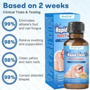 Healrize®Nano Rapid Clear Nail Fungus Rapair Liquid Effective in 7 Days, Permanently Eliminates the Root