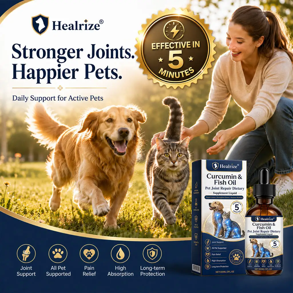 🌟 Official Store |🐾 Healrize® Pet Joint Care Drops Advanced Hip & Joint Support for Dogs & Cats ❤️