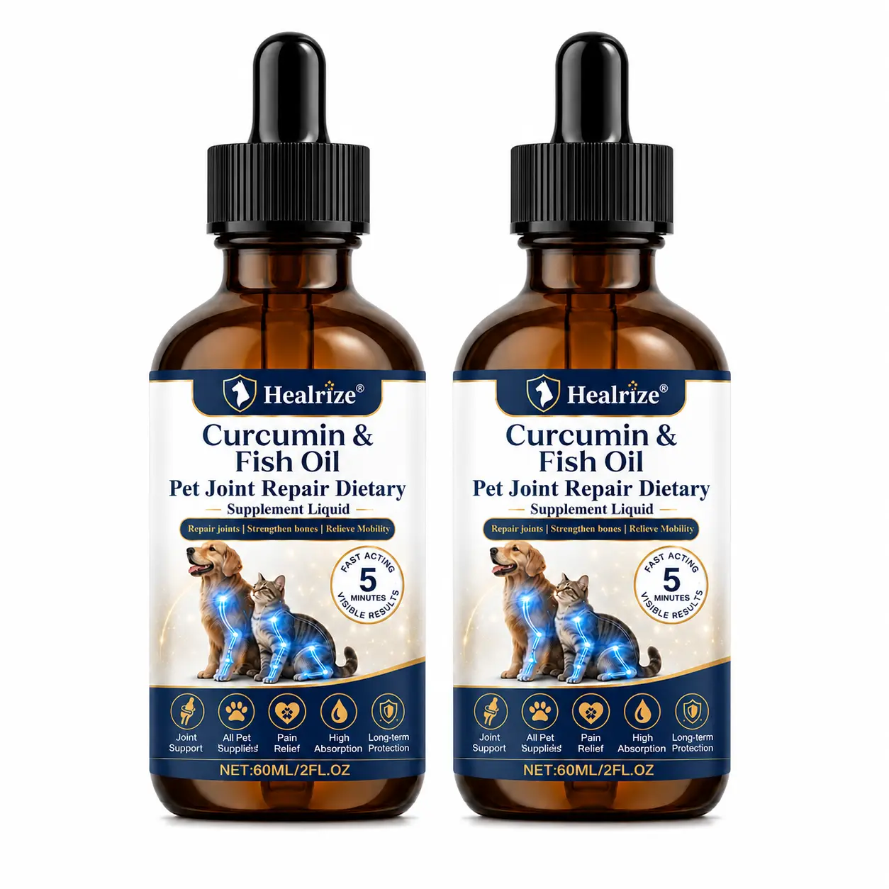 🌟 Official Store |🐾 Healrize® Pet Joint Care Drops Advanced Hip & Joint Support for Dogs & Cats ❤️