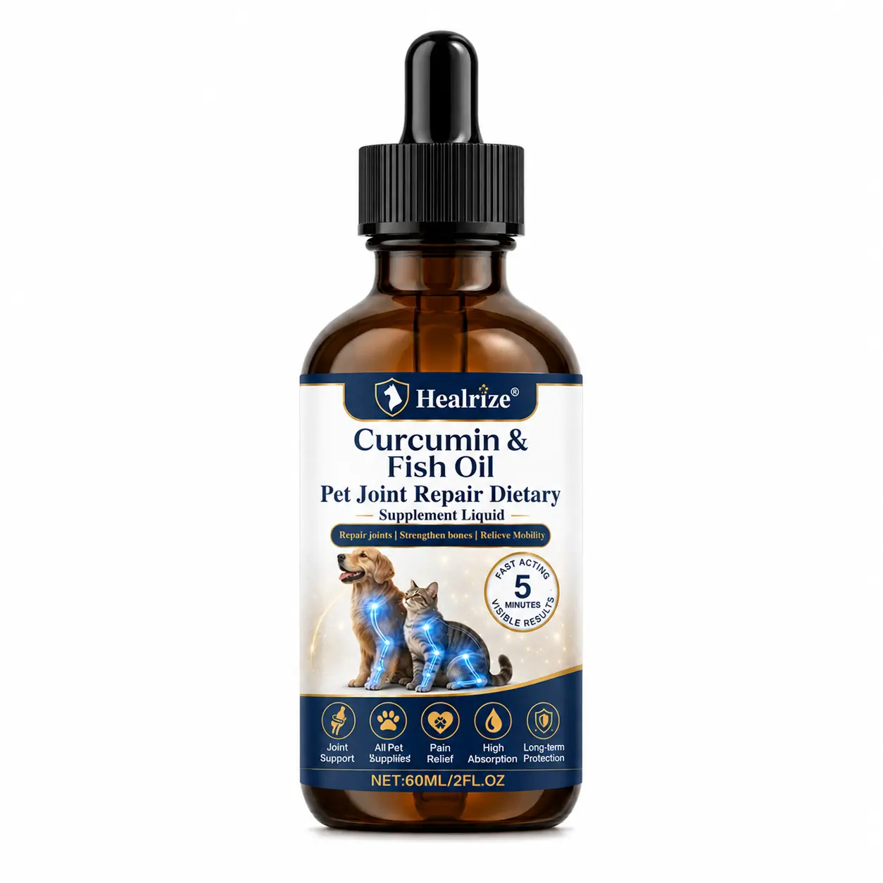 🌟 Official Store |🐾 Healrize® Pet Joint Care Drops Advanced Hip & Joint Support for Dogs & Cats ❤️