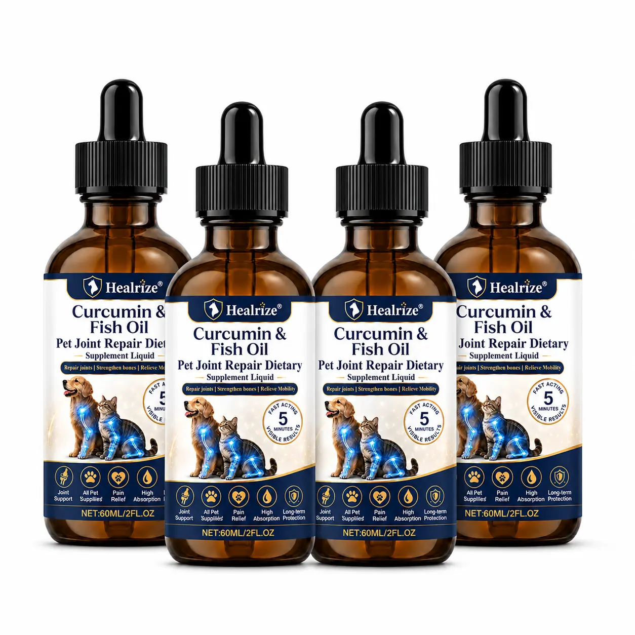🌟 Official Store |🐾 Healrize® Pet Joint Care Drops Advanced Hip & Joint Support for Dogs & Cats ❤️