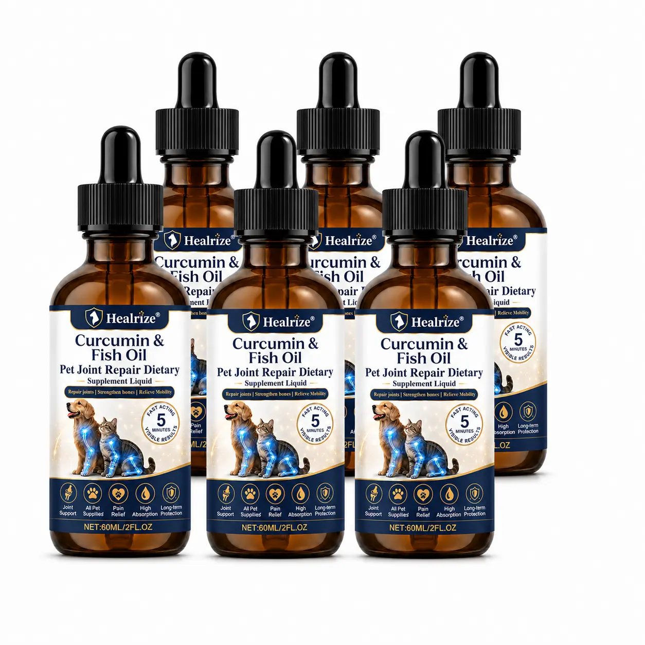 🌟 Official Store |🐾 Healrize® Pet Joint Care Drops Advanced Hip & Joint Support for Dogs & Cats ❤️