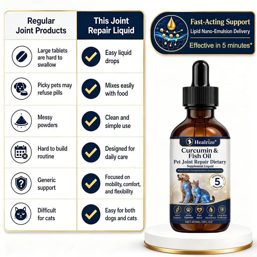 🌟 Official Store |🐾 Healrize® Pet Joint Care Drops Advanced Hip & Joint Support for Dogs & Cats ❤️