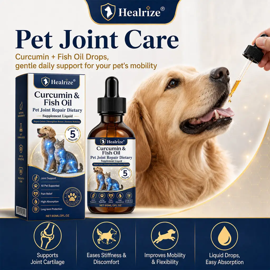 🌟 Official Store |🐾 Healrize® Pet Joint Care Drops Advanced Hip & Joint Support for Dogs & Cats ❤️