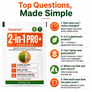 🏆🌱Healrize® Advanced 2-in-1 Pro+ Herbicide | Upgraded Formula for 6-Hour Rapid Kill, Root Eradication & Destroys Glyphosate-Resistant Weeds