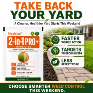 🏆🌱Healrize® Advanced 2-in-1 Pro+ Herbicide | Upgraded Formula for 6-Hour Rapid Kill, Root Eradication & Destroys Glyphosate-Resistant Weeds