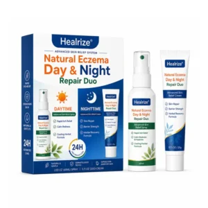 Healrize® Natural Eczema Day & Night Repair Duo – 100% Steroid-Free Soothing for Intense Itch & Barrier Repair