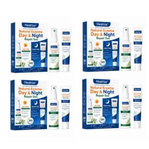 Healrize® Natural Eczema Day & Night Repair Duo – 100% Steroid-Free Soothing for Intense Itch & Barrier Repair