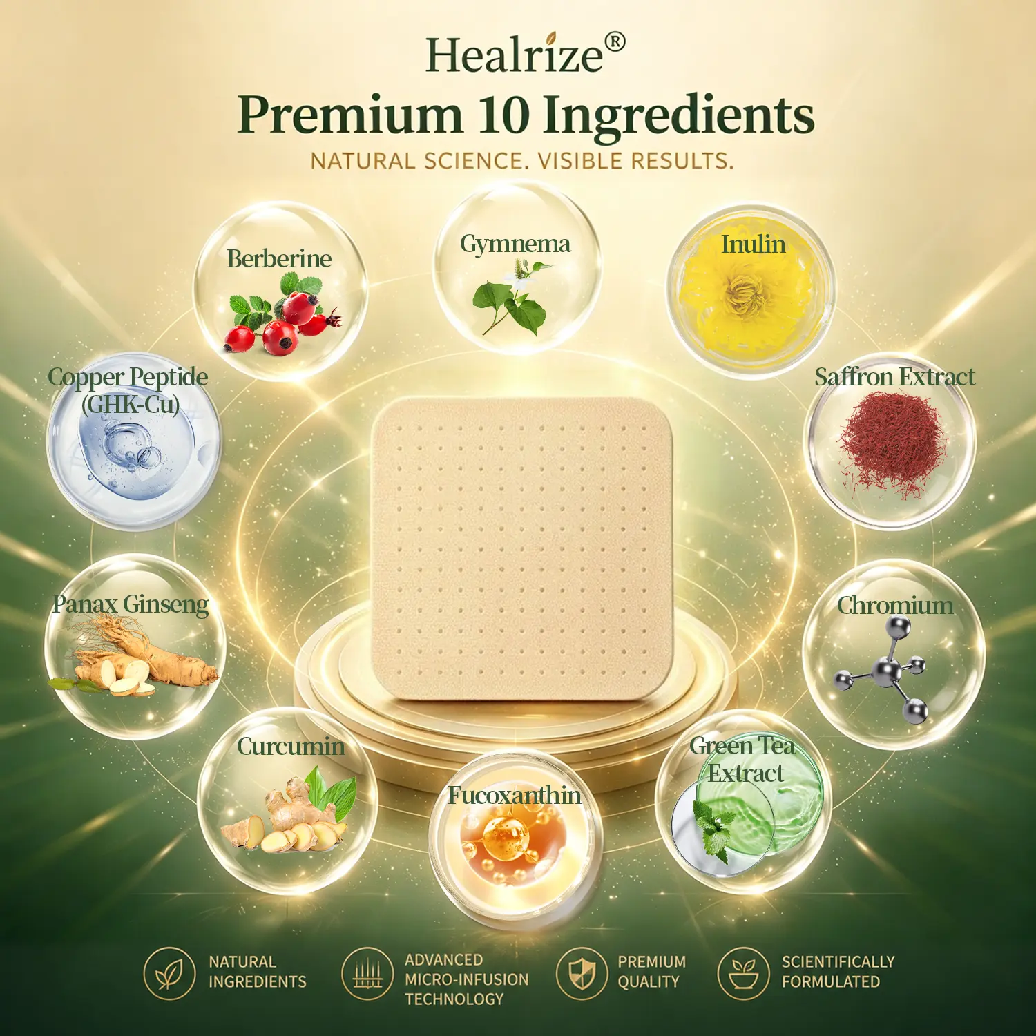 🌍 𝐎𝐟𝐟𝐢𝐜𝐢𝐚𝐥 𝐁𝐫𝐚𝐧𝐝 𝐒𝐭𝐨𝐫𝐞 | 💡Healrize® Gymnema & Berberine Advanced Nano-microneedles Patch