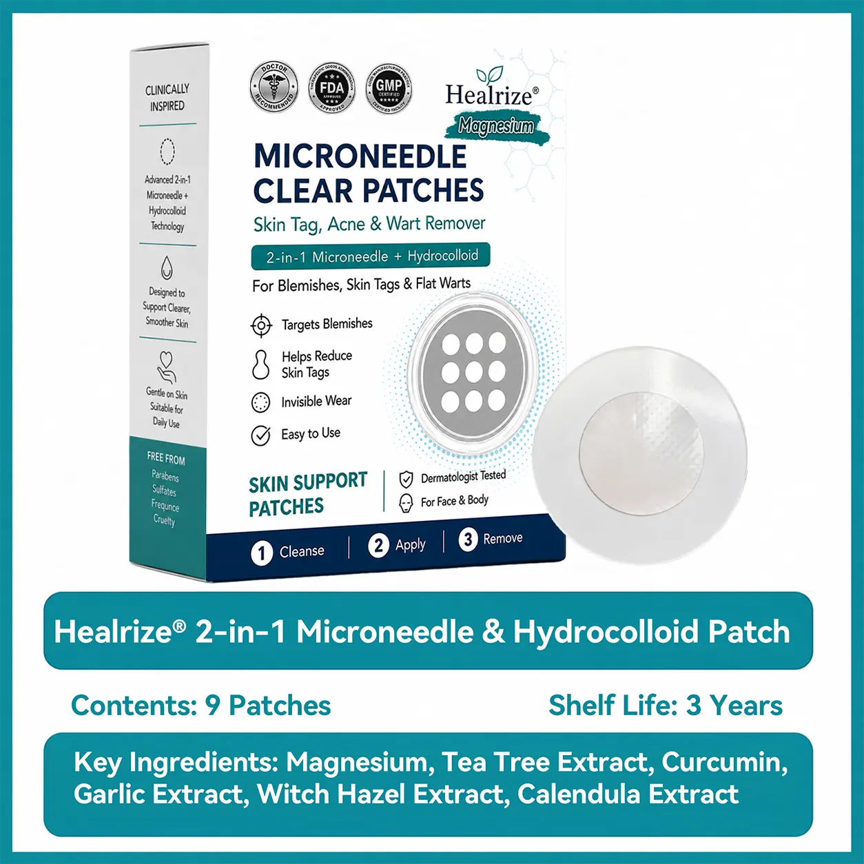 โ
๐บ๐ธ๐๐๐๐๐ฟ๐ถ๐ฏ๐ยฎ2-in-1 Microneedle & Hydrocolloid Patch๐| Removes Raised M
โ Cce Enchanted Store
