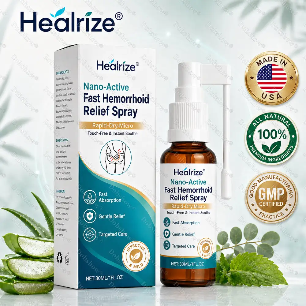 🌿👨⚕️Healrize® Nano-Active Fast Hemorrhoid Relief Spray | Rapid-Dry Micro-Mist with Essential Oils, Touch-Free & Instant Soothe