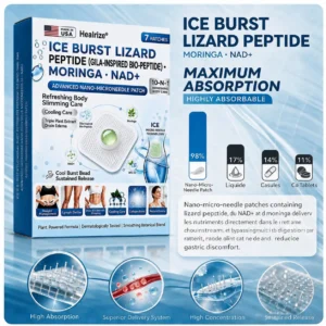 💫 Official U.S. Store | Healrize® ICE BURST LIZARD PEPTIDE (Gila-Inspired Bio-Peptide)・Moringa・NAD+ Advanced Nano-Microneedle Patch🎁💞