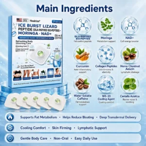 💫 Official U.S. Store | Healrize® ICE BURST LIZARD PEPTIDE (Gila-Inspired Bio-Peptide)・Moringa・NAD+ Advanced Nano-Microneedle Patch🎁💞
