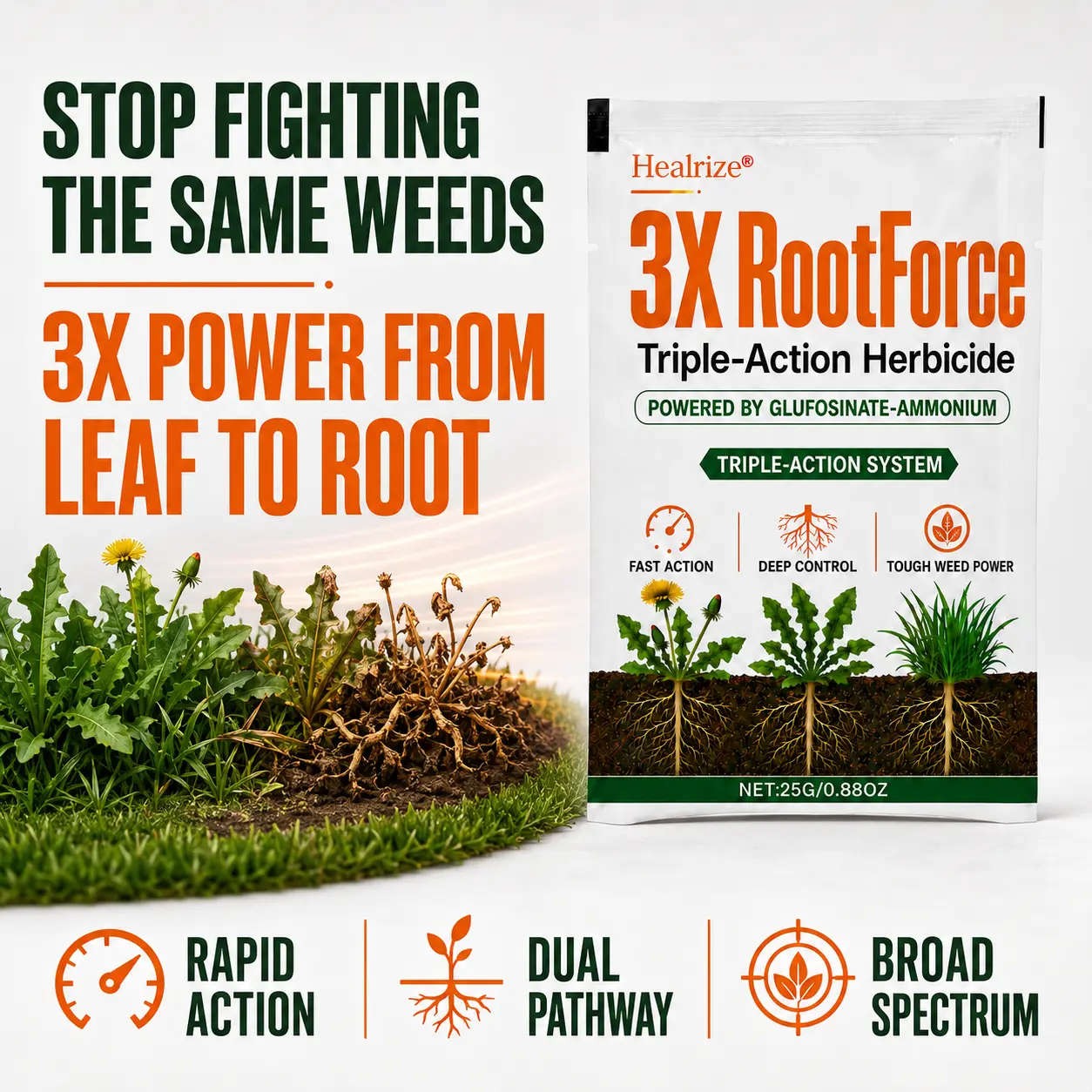 Healrize® 3X RootForce Triple-Action Herbicide