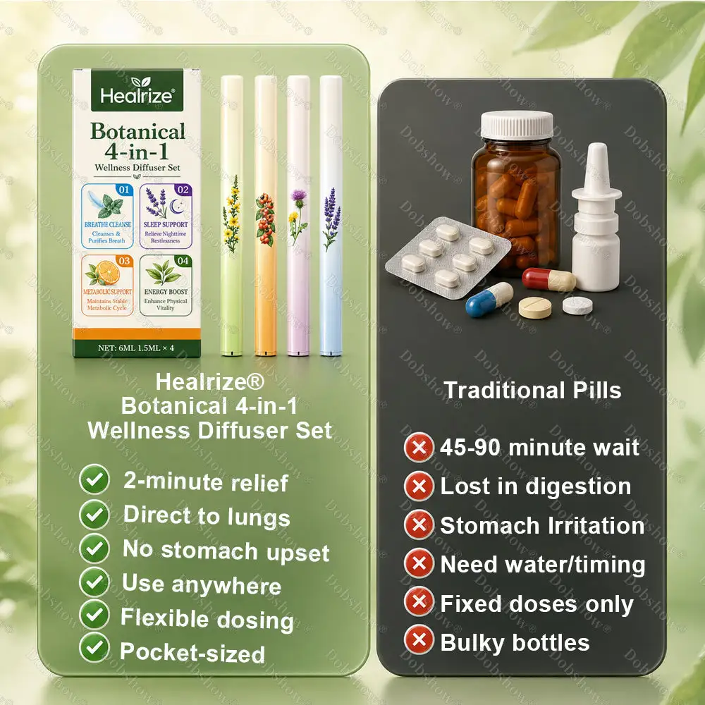 OFFICIAL
BRAND
Healrize® Botanical 4-in-1 Wellness Diffuser Set | 2-Min Instant Relief & 24/7 Care🗓️