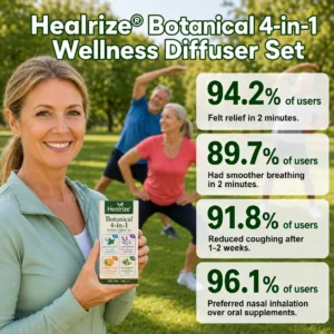 OFFICIAL
BRAND
Healrize® Botanical 4-in-1 Wellness Diffuser Set | 2-Min Instant Relief & 24/7 Care🗓️
