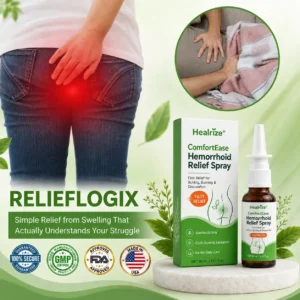 OFFICIAL
BRAND
Healrize® ComfortEase Hemorrhoid Relief Spray 🌿 – Fast Relief for Itching, Burning & Everyday Discomfort