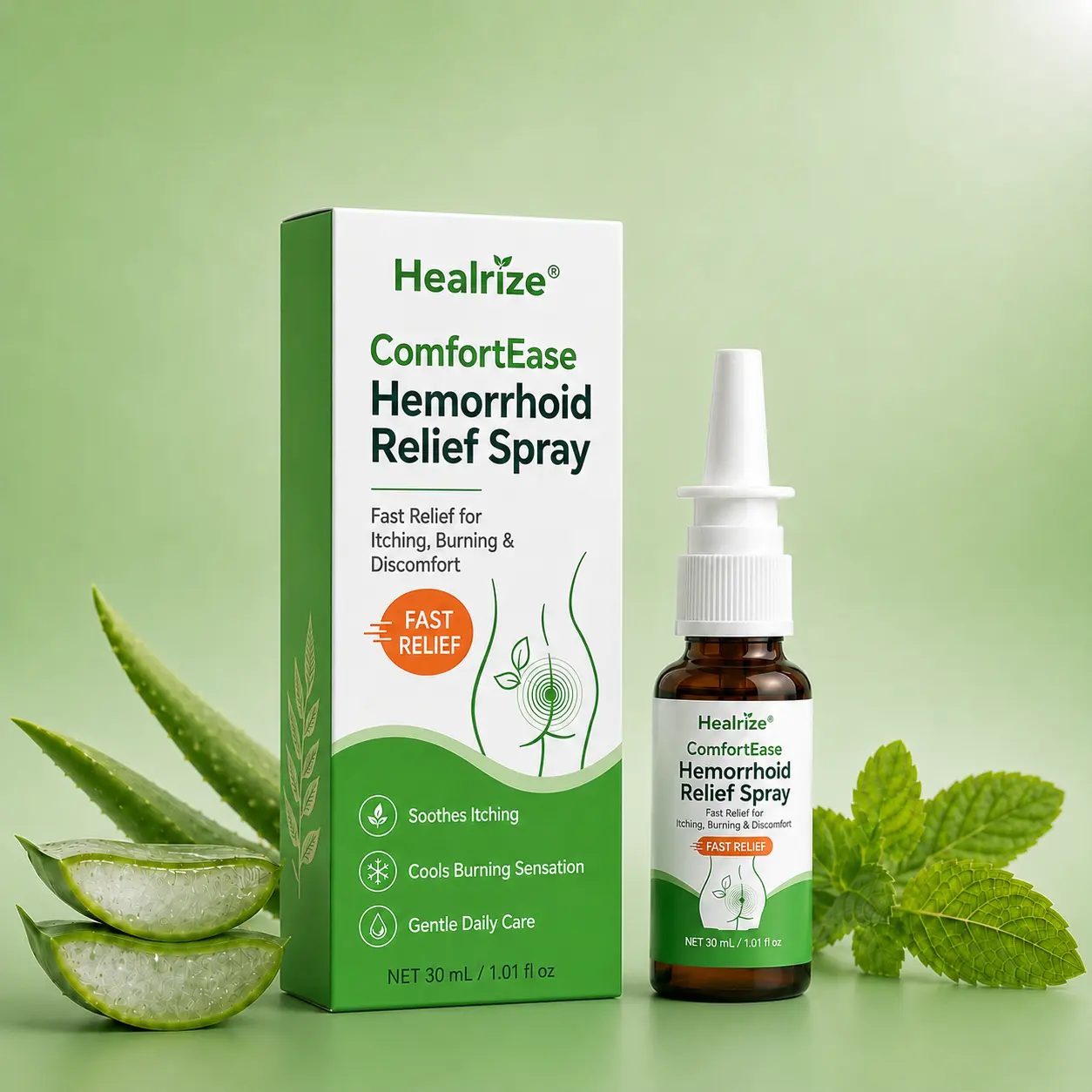 OFFICIAL
BRAND
Healrize® ComfortEase Hemorrhoid Relief Spray 🌿 – Fast Relief for Itching, Burning & Everyday Discomfort