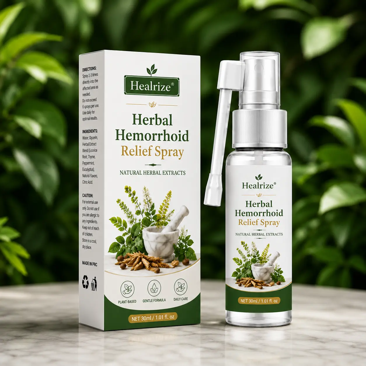 OFFICIAL
BRAND
Healrize® Herbal Hemorrhoid Relief Spray 🌿 (Stops Itching Fast & Supports Internal/External Comfort)