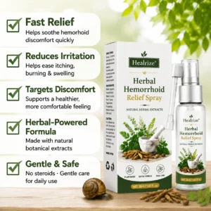 OFFICIAL
BRAND
Healrize® Herbal Hemorrhoid Relief Spray 🌿 (Stops Itching Fast & Supports Internal/External Comfort)