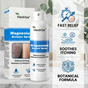 OFFICIAL
BRAND
Healrize® Magnesium Botanic Spray – Advanced Skin Recovery for Psoriasis & Eczema | Rapid Soothing, Steroid-Free