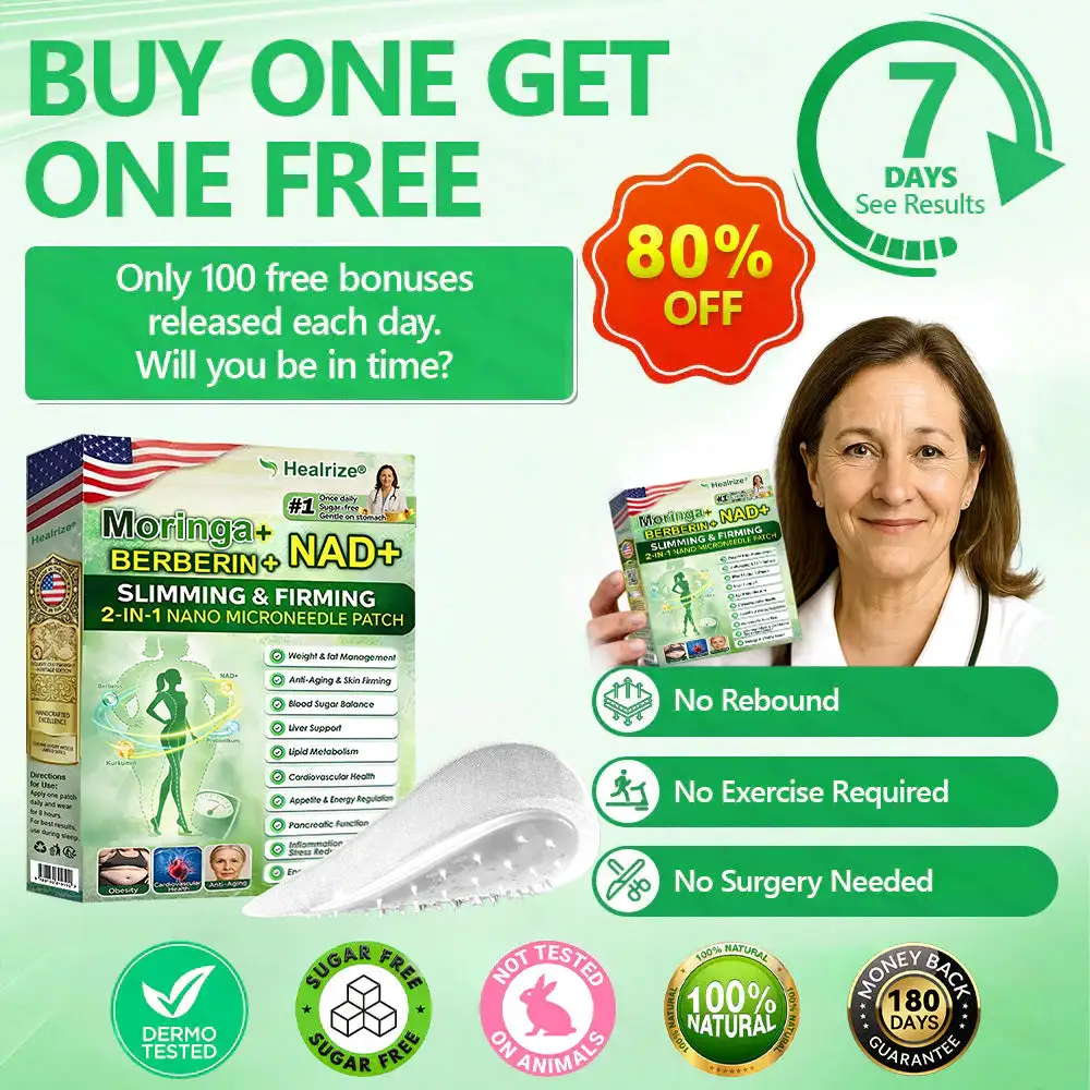 Official Store | Healrize®
Moringa · Berberine × NAD+ 10-in-1
Advanced Nano Microneedle Patch
