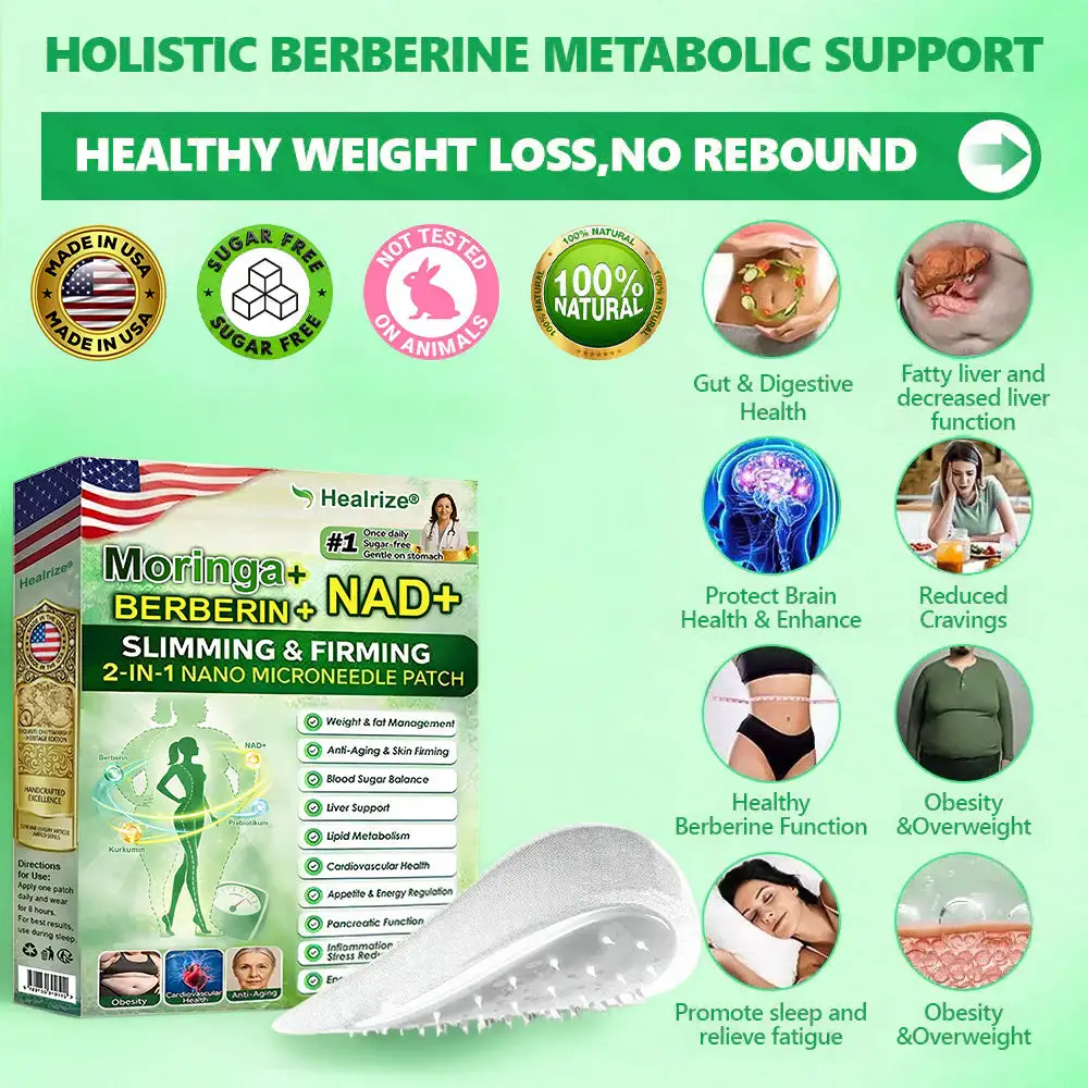 Official Store | Healrize®
Moringa · Berberine × NAD+ 10-in-1
Advanced Nano Microneedle Patch