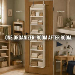 🎁 TODAY’S SPECIAL OFFER | Healrize® Over the Door Organizer with Pockets for Bedroom, Bathroom, Nursery & Closet Storage 🎁