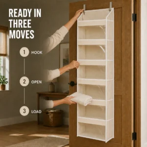 🎁 TODAY’S SPECIAL OFFER | Healrize® Over the Door Organizer with Pockets for Bedroom, Bathroom, Nursery & Closet Storage 🎁