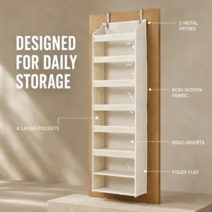 🎁 TODAY’S SPECIAL OFFER | Healrize® Over the Door Organizer with Pockets for Bedroom, Bathroom, Nursery & Closet Storage 🎁