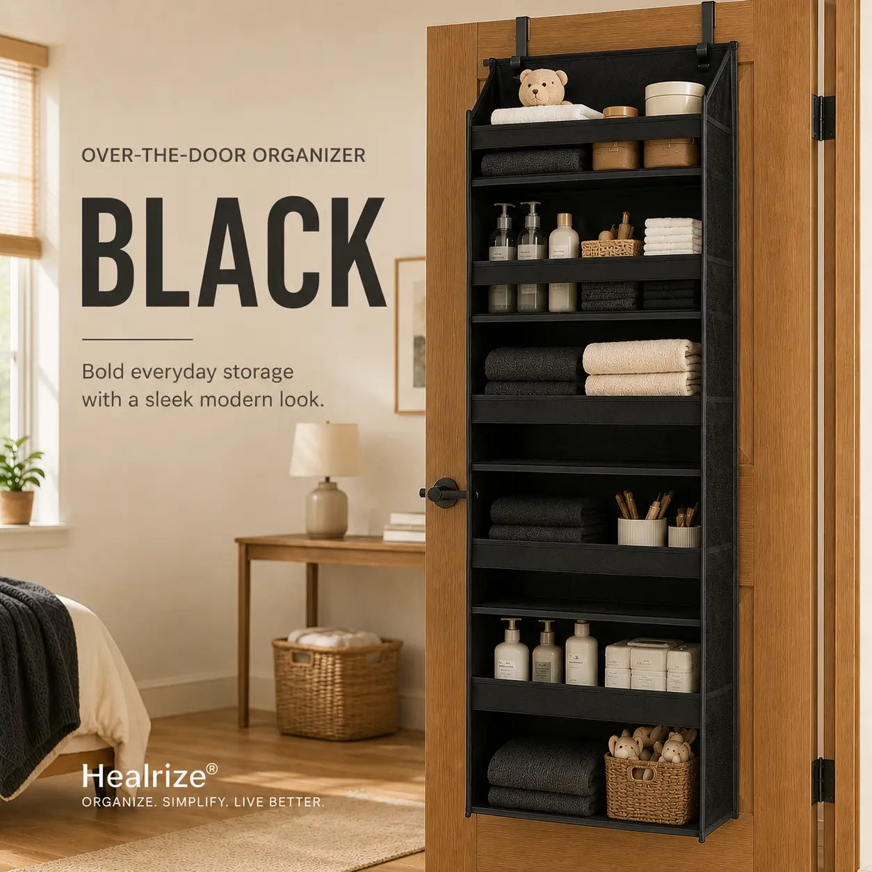 🎁 TODAY’S SPECIAL OFFER | Healrize® Over the Door Organizer with Pockets for Bedroom, Bathroom, Nursery & Closet Storage 🎁
