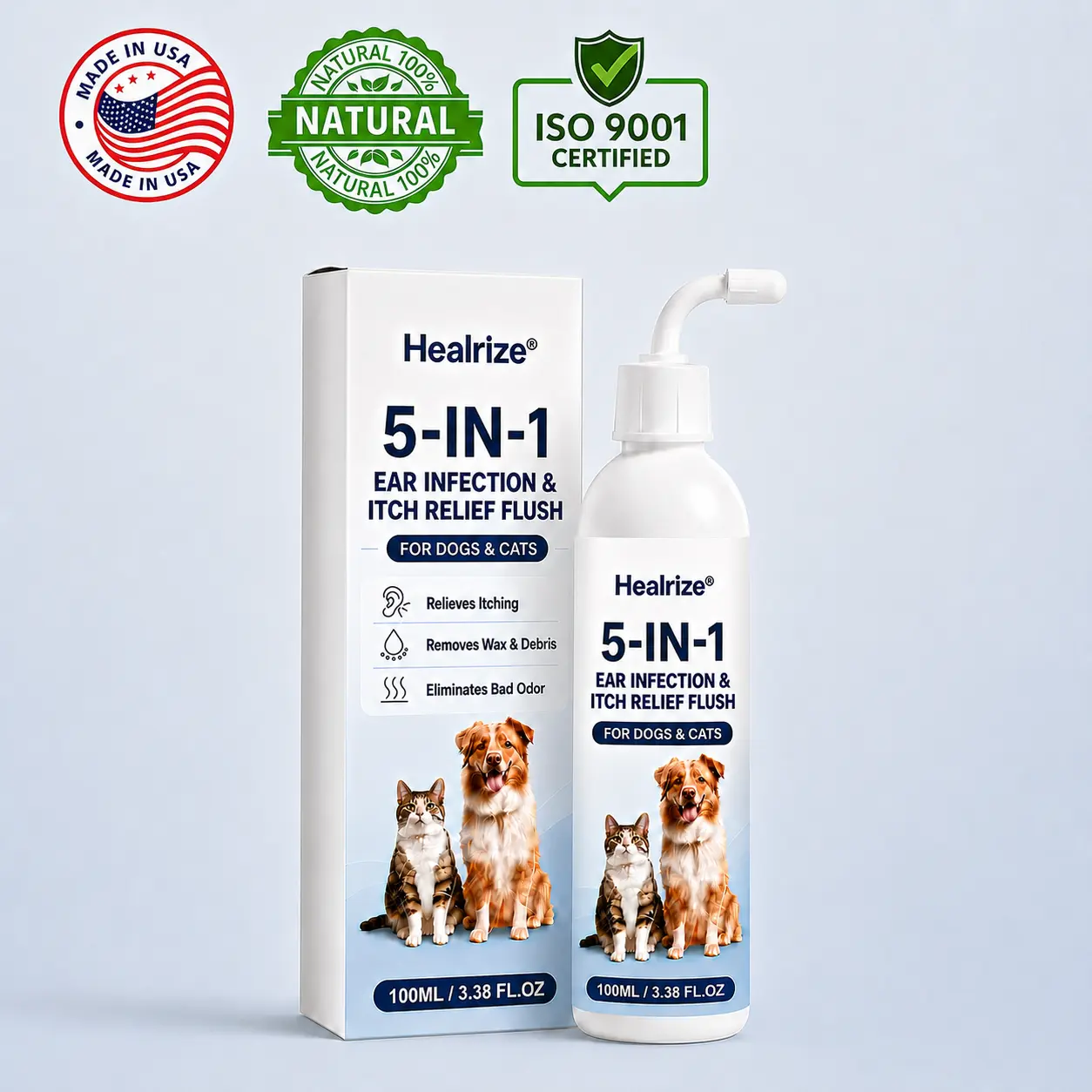 OFFICIAL
BRAND
🐱🐕Healrize® 5-in-1 Ear Infection & Itch Relief Flush for Dogs & Cats